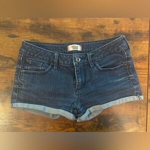 Dark Blue Denim Shorts